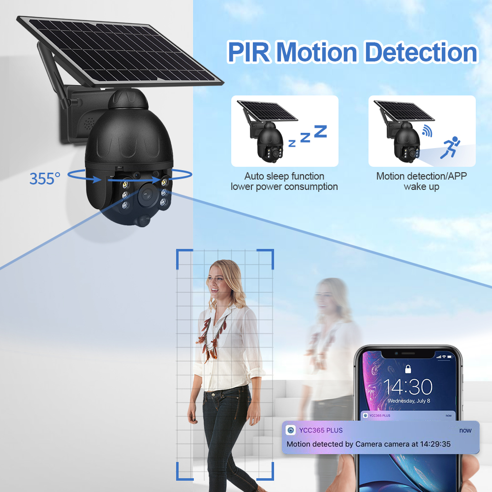 1080P 4G card wireless wifi solar camera